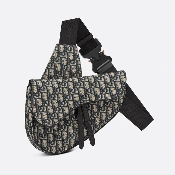 Dior Essentials SADDLE Bumbag Beige and Black Dior Oblique Jacquard - Picture 3 of 17